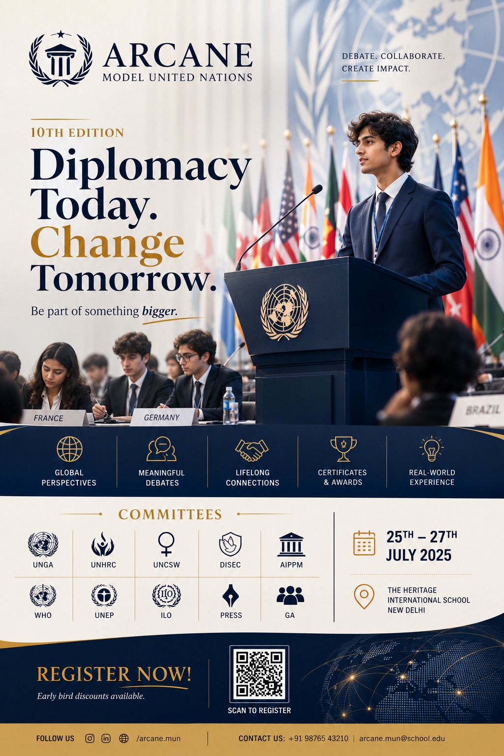 Curated MUN flyer by Levelmind Campus
